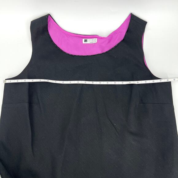 Vintage Carole Little Black Fuchsia Shell and Sheer Fuchsia ¾ Sleeve Jacket XL - Picture 6 of 14